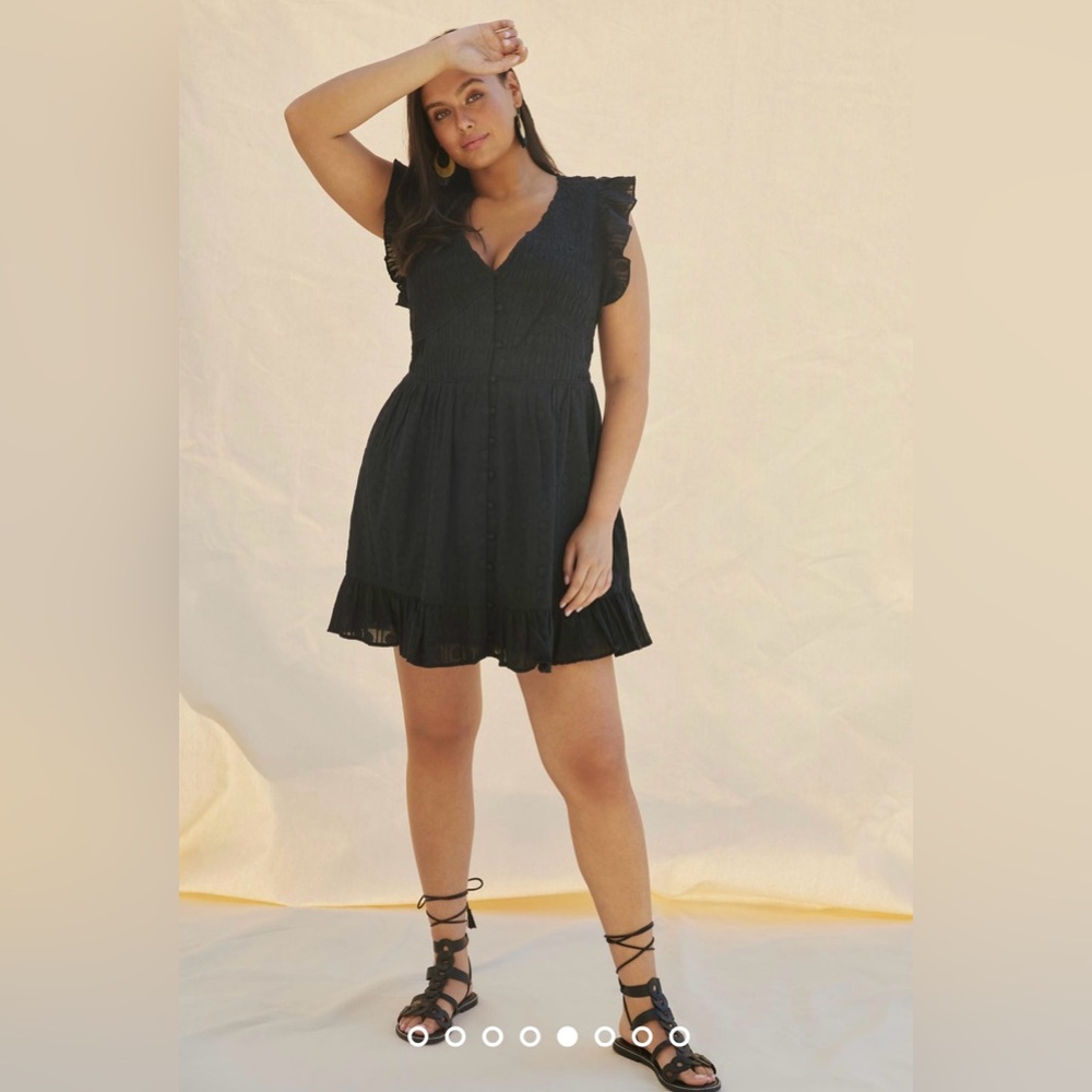 Anthropologie Black Mini Dress